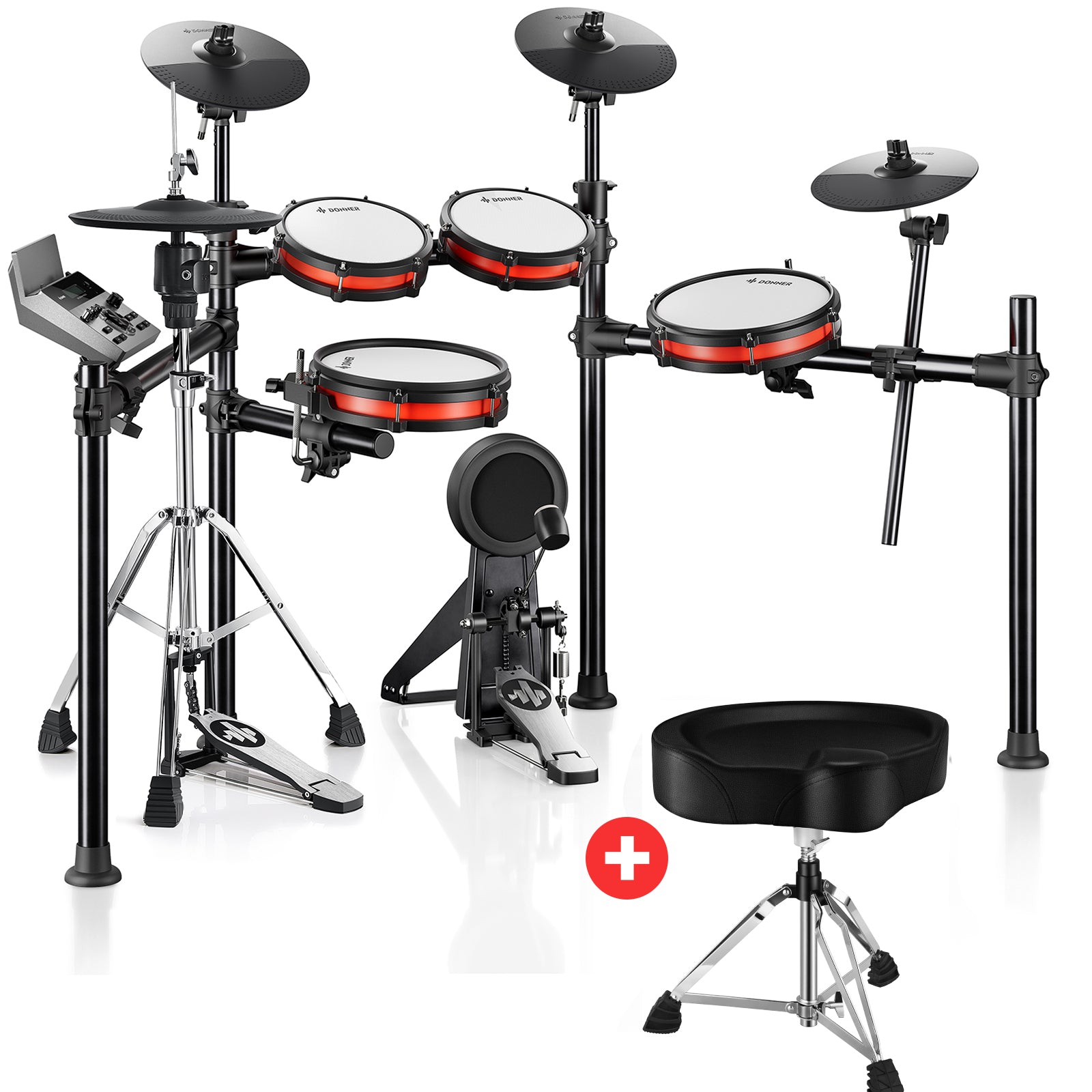 Donner DED-200Pro Electronic Drum Set Independent Hi-hat