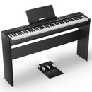 Donner DEP-16A Beginner Digital Piano 88 Key Full Size Weighted Keyboard, Portable Electric Piano with 3-Pedal Unit