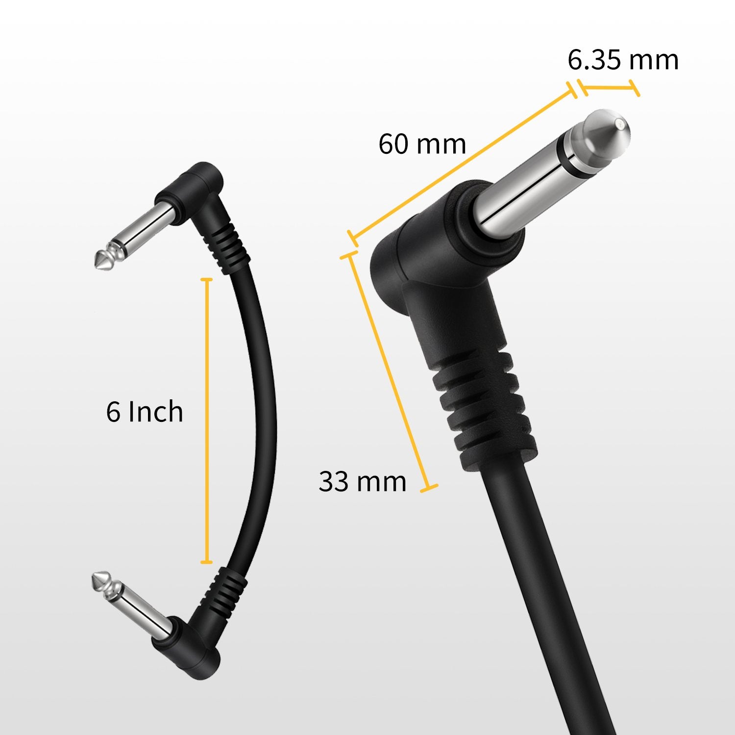 Donner Flat 6 Inch Guitar Effect Patch Cable - Donner music-AU