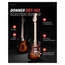 Donner DST-152 39 Inches Electric Guitar Kit HSS Pickup Coil Split Solid Body Electric Guitar with Amp/Bag/Accessories donner music  Australia