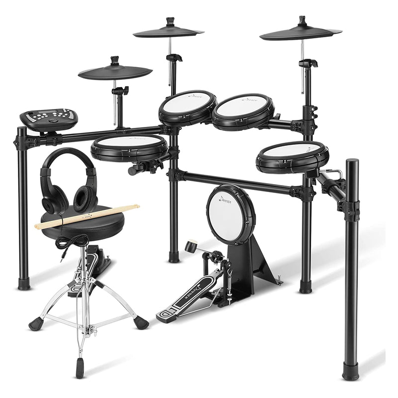 Donner DED-400 Quiet Electronic Drum Set for Adults with 400 Sounds, Electronic Drum set for Professioner with Hammer Kick Drum Pedal - Donner music-AU