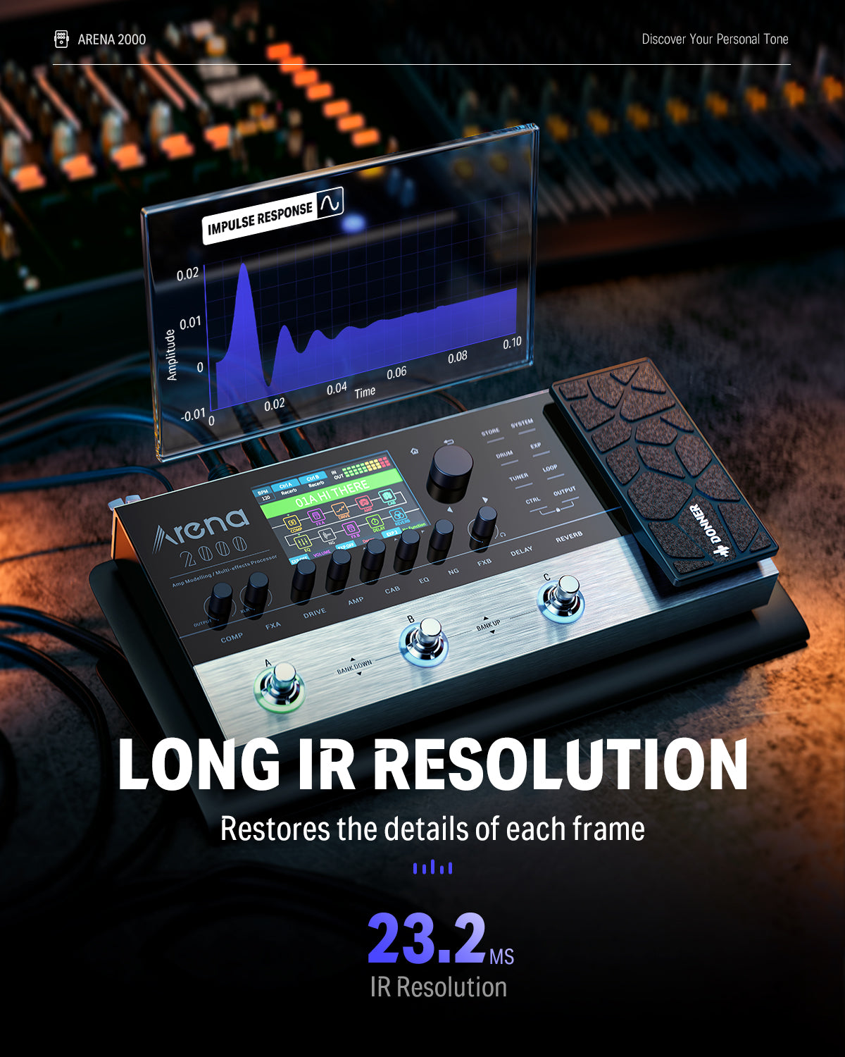 Products Donner Arena 2000 Multi-Effect Guitar Pedal AMP Modeling Multiple Effects Processor donner music Australia