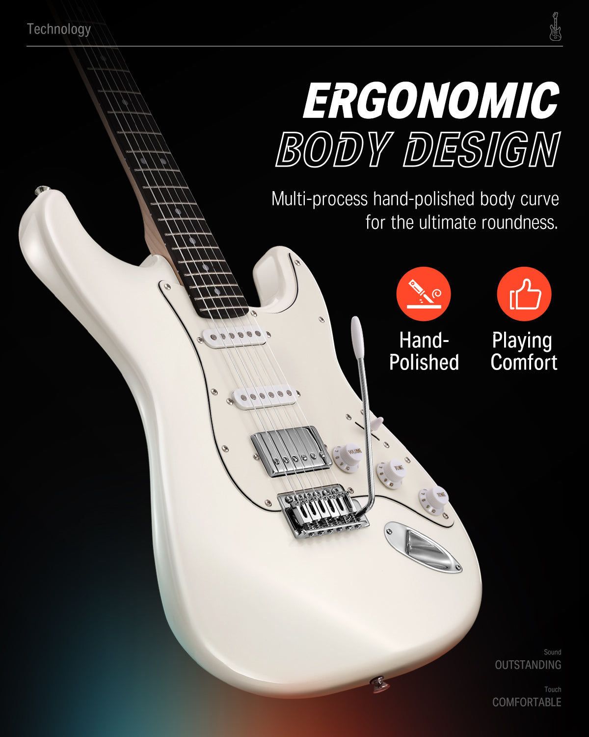 Donner DST-152 エレキギター HSSピックアップ　M2219 DST-152 HSS w/Coil Split Electric Guitar Kit with AMP Donner