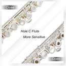 Eastar EFL-2 Open/Close Hole C Flutes 16 Keys Silver Plated Beginner FluteSet, Silver Plated - Donner music-AU