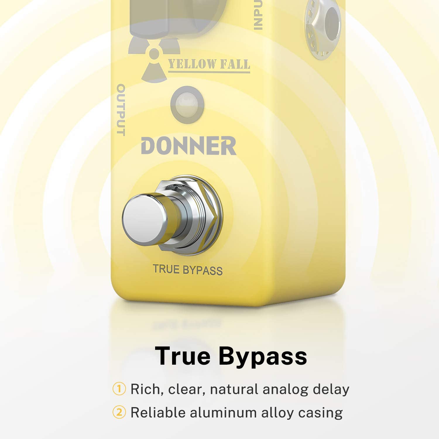 Donner Yellow Fall Delay Guitar Effect Pedal True Bypass