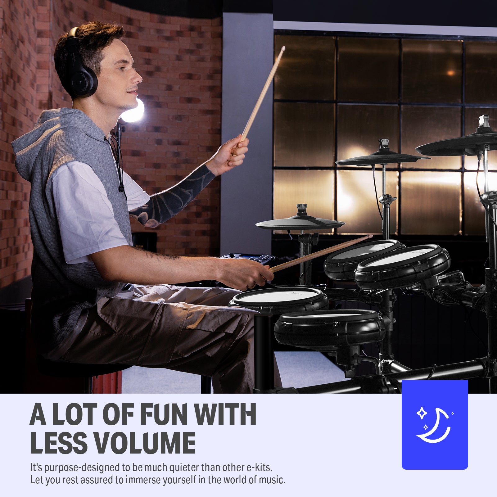 Donner DED-400 Professional Electronic Drum Set Kit