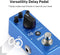 Donner Echo Square Delay Pedal Time Effect with 7 Delay Modes donner music au