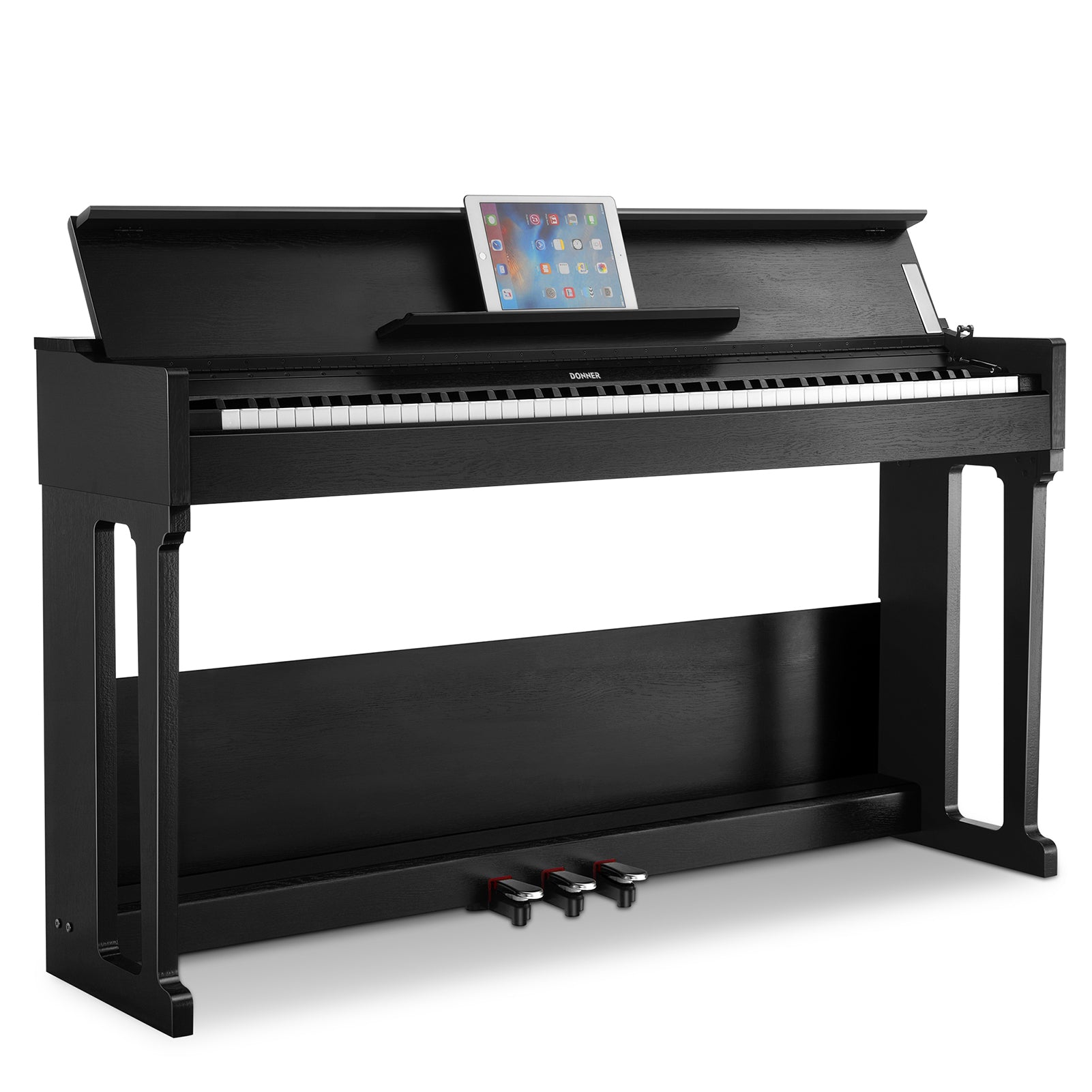 Donner DDP-90 Upright Digital Piano 88-Key Weighted Black and Flip Cover Design donner music Australia