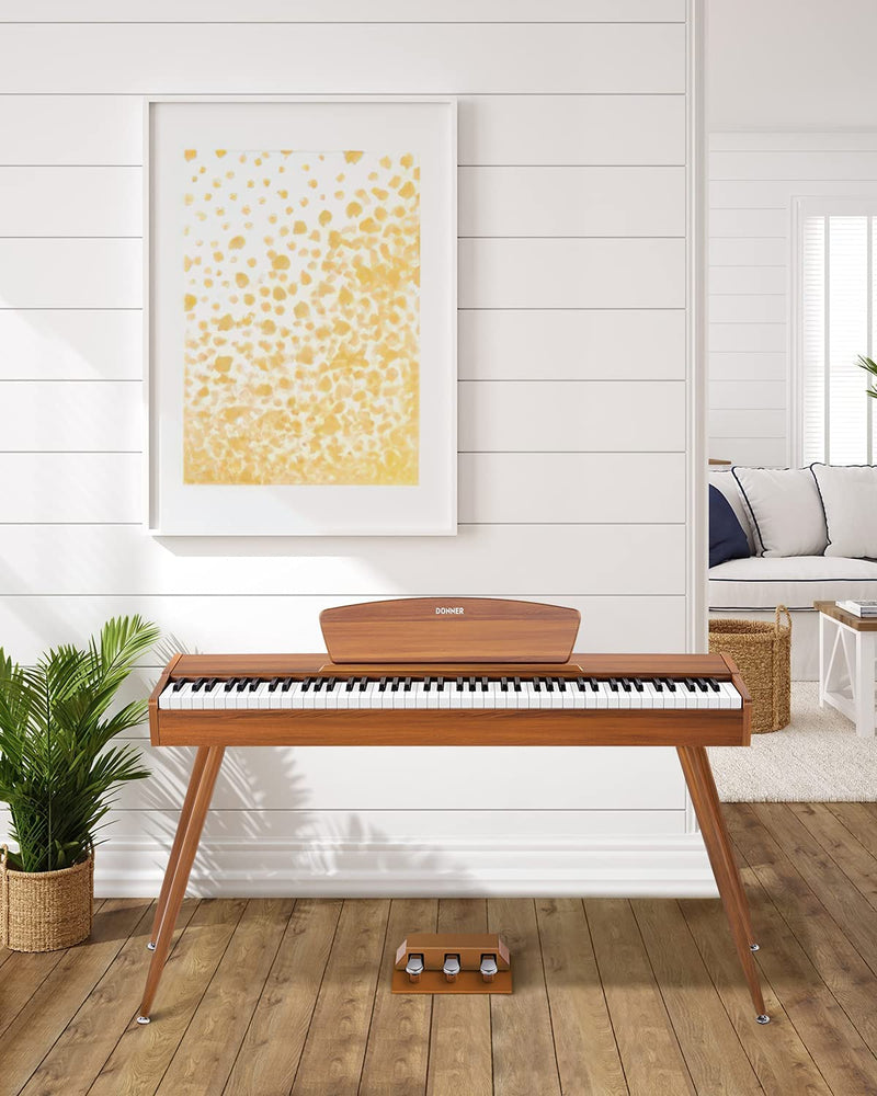 Donner DDP-80 88-key Full-Weighted Home Digital Piano, Beautiful Wooden Style with Three Pedals - Donner music-AU