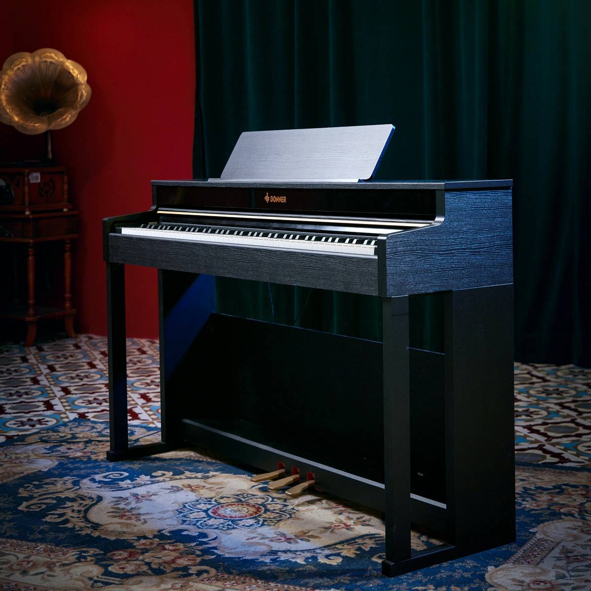 Donner DDP-400 88 Weighted Key Progressive Hammer Action Digital Piano with Furniture Stand & 3 Pedal for Professional donner music australia