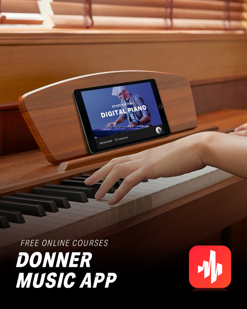 Products Donner DDP-80 88 Key Fully Weighted Compact Digital Piano Wooden Style + Pedal