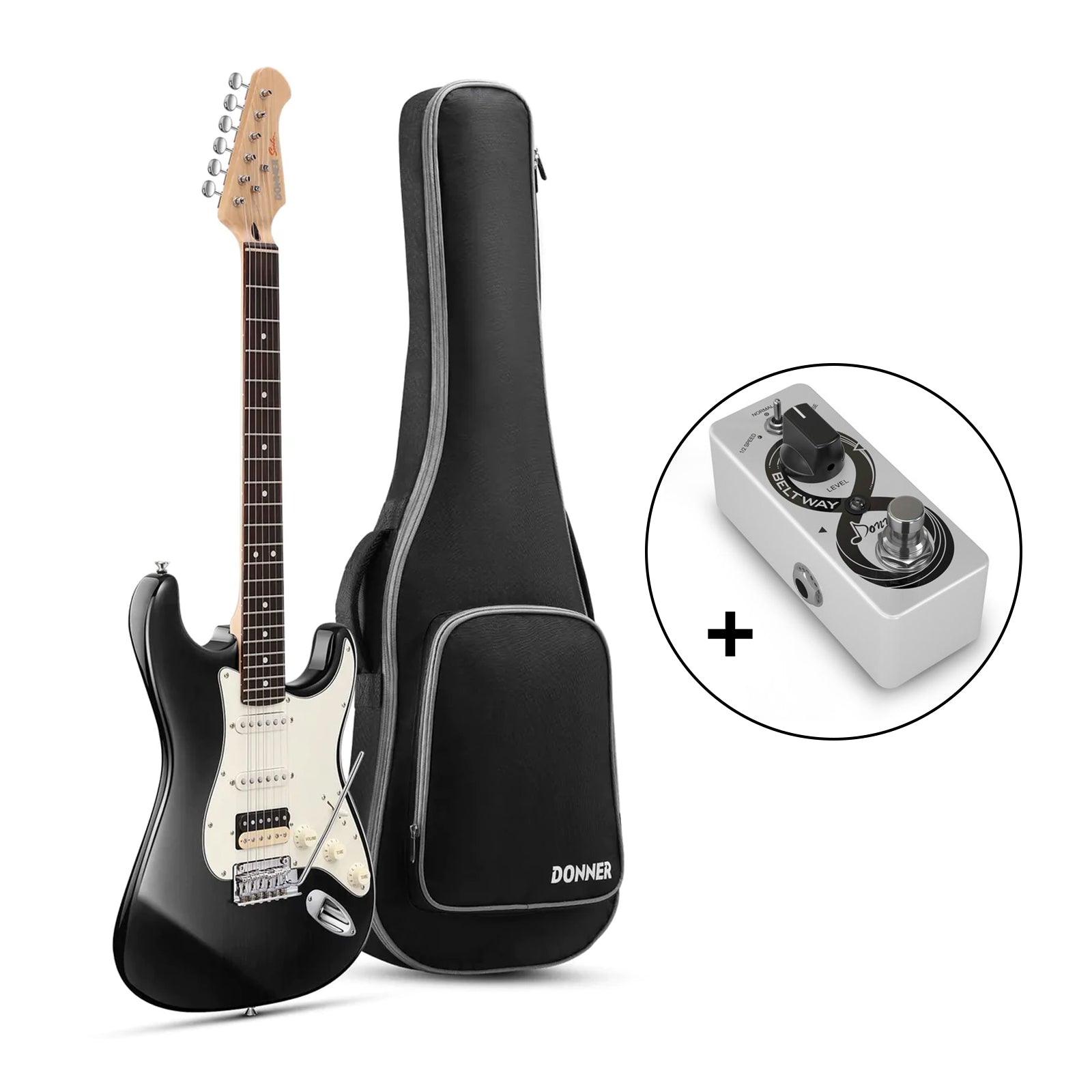 Donner DST-400 Solid Alder Body 2 Point Tremolo HSS Pickups Classic Electric Guitar Kit donner music au