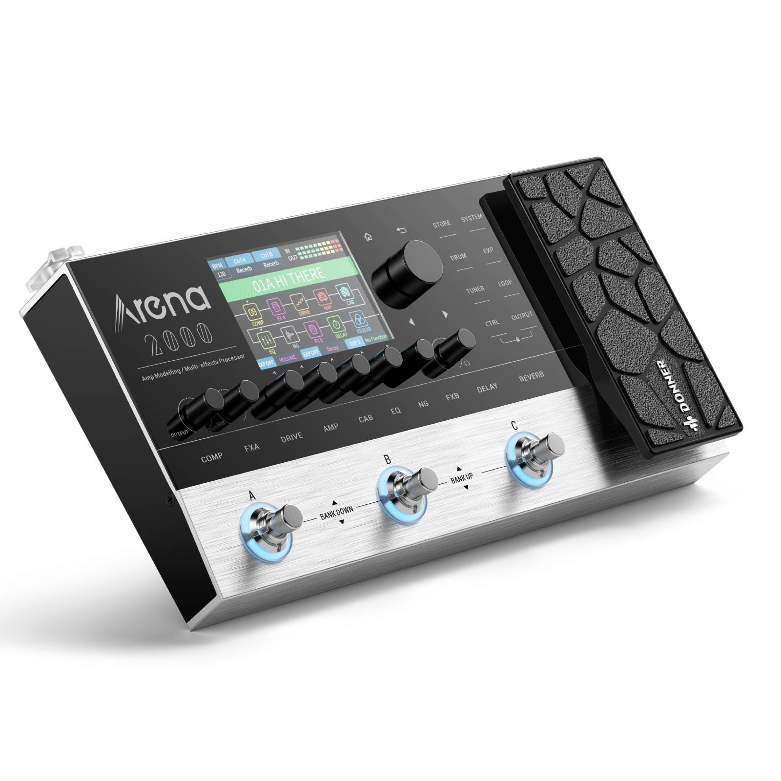 Products Donner Arena 2000 Multi-Effect Guitar Pedal AMP Modeling Multiple Effects Processor donner music Australia