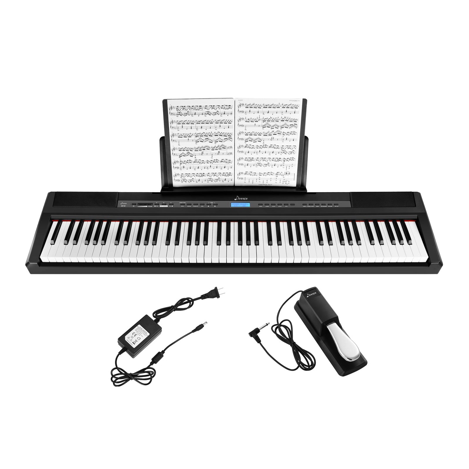 Donner DEP-20 Portable Keyboard Piano 88-Key Weighted with Sustain Pedal
